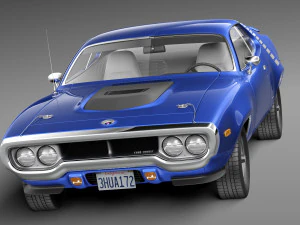 Pelari Jalan Plymouth GTX 1971-1975 Model 3D