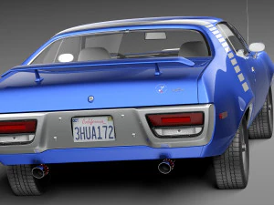 Pelari Jalan Plymouth GTX 1971-1975 Model 3D