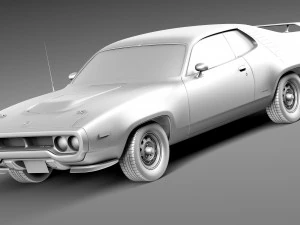 Pelari Jalan Plymouth GTX 1971-1975 Model 3D
