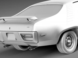 Pelari Jalan Plymouth GTX 1971-1975 Model 3D