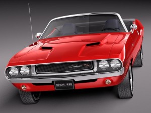 Dodge Challenger 1970 Convertible 3D Модель