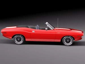 Dodge Challenger 1970 Descapotable Modelo 3D