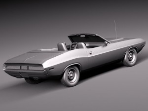 Dodge Challenger 1970 Convertible 3D Модель