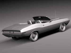 Dodge Challenger 1970 Descapotable Modelo 3D