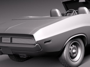 Dodge Challenger 1970 Convertible 3D Модель