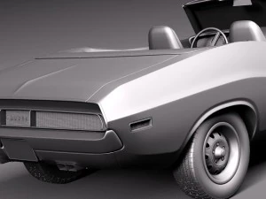 Dodge Challenger 1970 Descapotable Modelo 3D