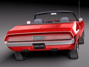 Dodge Challenger 1970 Descapotable Modelo 3D