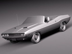 Dodge Challenger 1970 Convertible 3D Модель