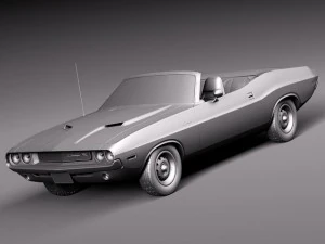 Dodge Challenger 1970 Descapotable Modelo 3D