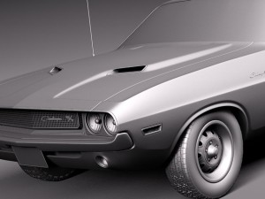 Dodge Challenger 1970 Convertible 3D Модель
