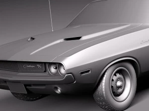 Dodge Challenger 1970 Descapotable Modelo 3D