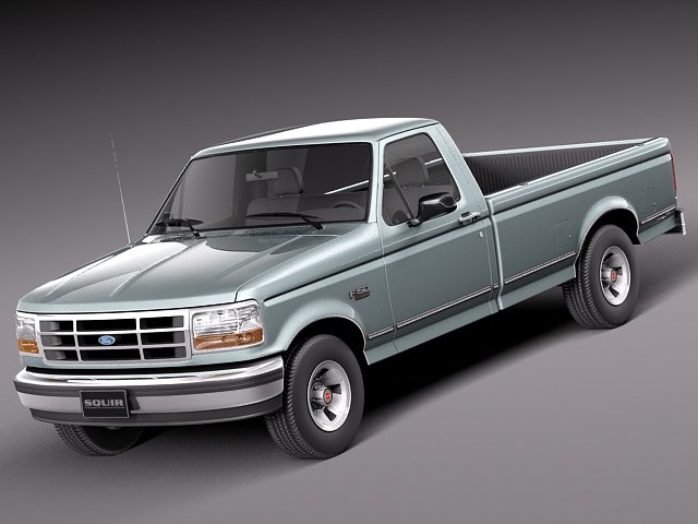 F-150 1992-1996 Regular Cab Model 3D .c4d .max .obj .3ds .fbx .stl .blend 
