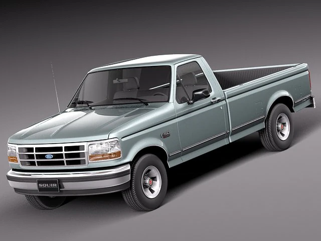 F-150 1992-1996 Regular Cab 3D Model .c4d .max .obj .3ds .fbx .stl .blend 