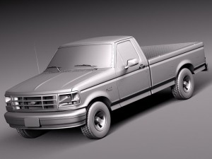 F-150 1992-1996 Regular Cab Model 3D