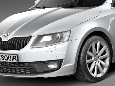 Skoda Octavia Sedan 2013 3D Model