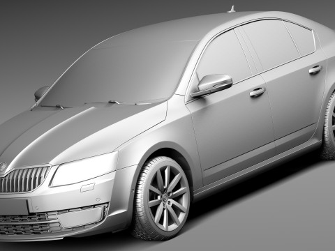 Skoda Octavia Sedan 2013 3D 모델