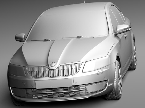 Skoda Octavia Sedan 2013 3D 모델