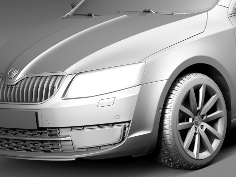 Skoda Octavia Sedan 2013 3D 모델