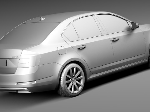 Skoda Octavia Sedan 2013 3D 모델