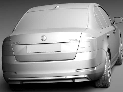 Skoda Octavia Sedan 2013 3D 모델