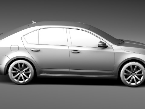Skoda Octavia Sedan 2013 3D 모델