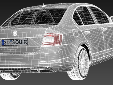 Skoda Octavia Sedan 2013 3D 모델