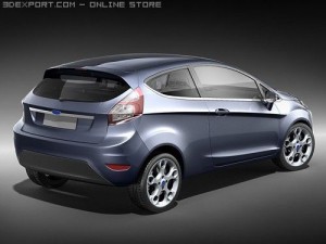 Fiesta 3-door Hatchback 2009 3D Model