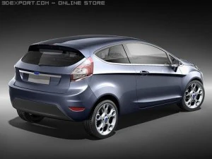 Fiesta 3-door Hatchback 2009 3D Model