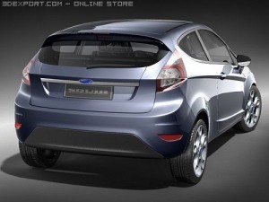 Fiesta 3-door Hatchback 2009 3D Model