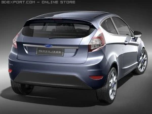 Fiesta 3-door Hatchback 2009 3D Model