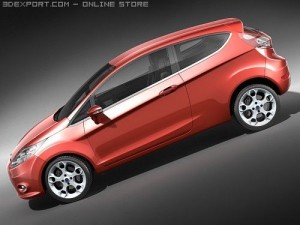 Fiesta 3-door Hatchback 2009 3D Model