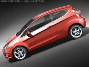 Fiesta 3-door Hatchback 2009 3D Model