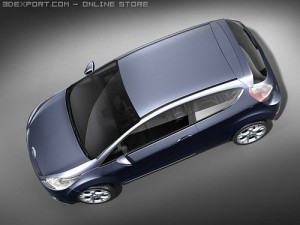 Fiesta 3-door Hatchback 2009 3D Model