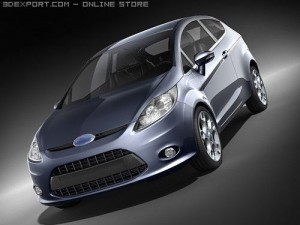 Fiesta Hatchback 3-door 2009 midpoly Modello 3D