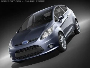 Fiesta Hatchback 3-door 2009 midpoly 3D Model