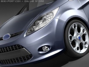 Fiesta Hatchback 3-door 2009 midpoly Modello 3D