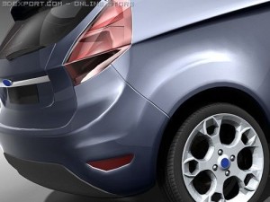 Fiesta Hatchback 3-door 2009 midpoly Modello 3D
