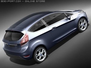 Fiesta Hatchback 3-door 2009 midpoly Modello 3D