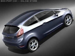Fiesta Hatchback 3-door 2009 midpoly 3D Model