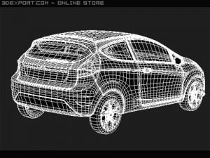 Fiesta Hatchback 3-door 2009 midpoly Modello 3D
