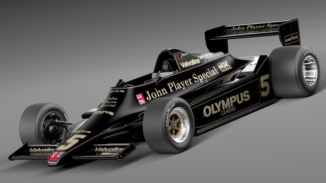Lotus 79 John Player Special Grand Prix 1978 Modelo 3D .c4d .max .obj .3ds .fbx .stl .blend 