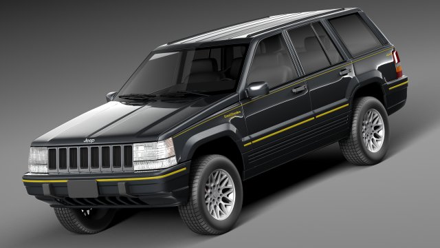 Jeep Grand Cherokee Limited 1993-1998 Modèle 3D .c4d .max .obj .3ds .fbx .stl .blend 