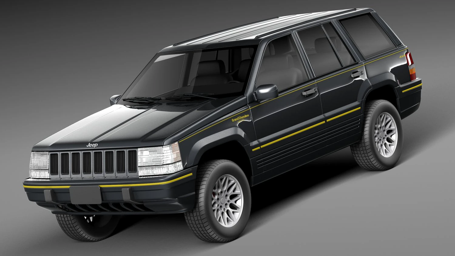 Jeep Grand Cherokee Limited 1993-1998 3D Model .c4d .max .obj .3ds .fbx .stl .blend 