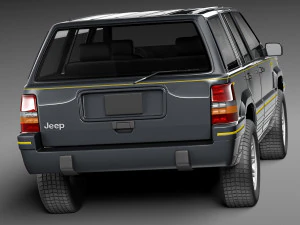 Jeep Grand Cherokee Limited 1993-1998 3D Model