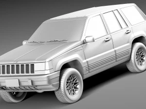 Jeep Grand Cherokee Limited 1993-1998 3D Model