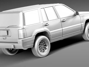 Jeep Grand Cherokee Limited 1993-1998 3D Model