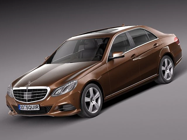 Mercedes-Benz E-class Sedan 2014 3D Model .c4d .max .obj .3ds .fbx .stl .blend
