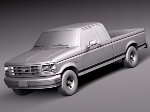 F-150 1992-1996 Super Cab Modelo 3D