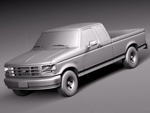 F-150 1992-1996 Super Cab 3D Model