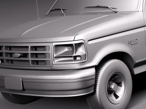 F-150 1992-1996 Super Cab 3D Model